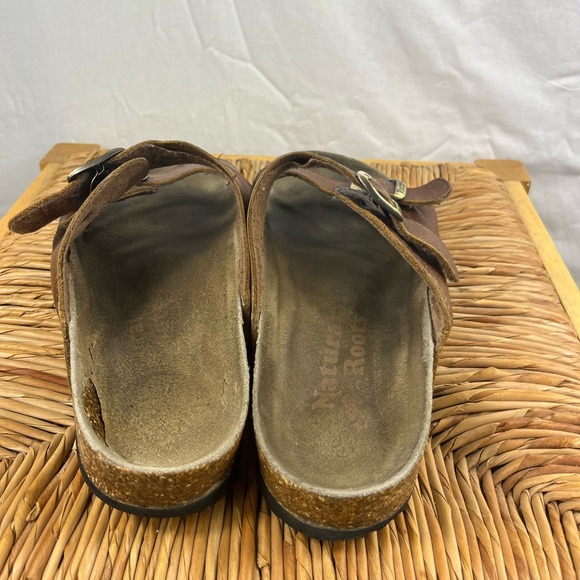 Roots Natural Leather 2 Strap Sandals Sz 10 - Picture 5 of 11